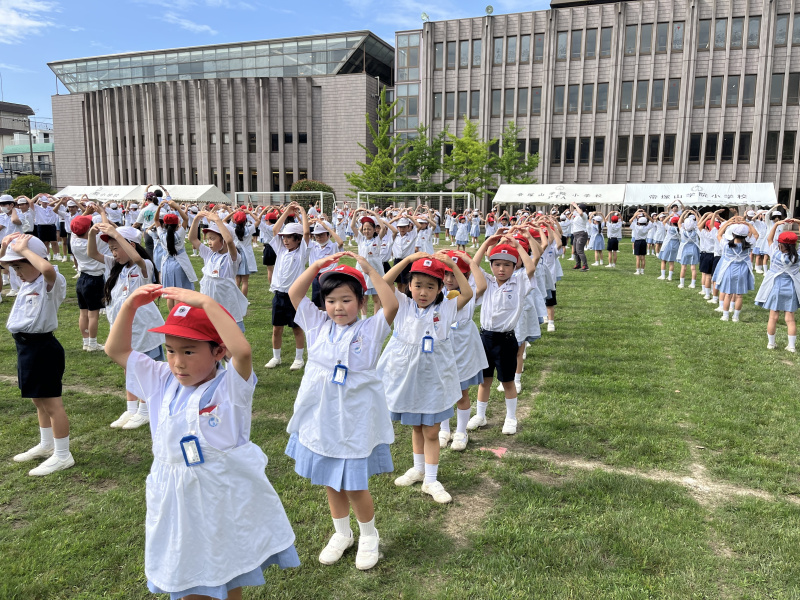 帝塚山学院七夕まつり浴衣　160㎝ 小学校で「七夕まつり」お揃いの浴衣で学院音頭を踊りました